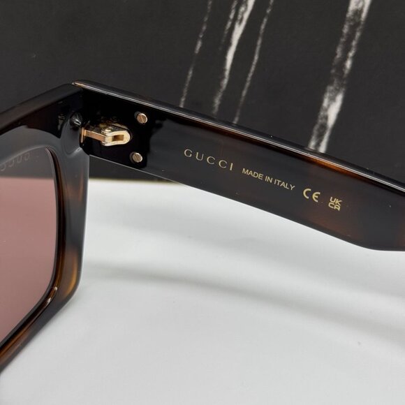 NEW GG1689S 002 GUCCI SUNGLASSES HAVANA WOMEN EYEWEAR GUCCI - Picture 14 of 16